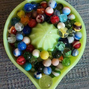 110 Vintage Marbles Mostly Akro Agate